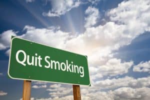 quit smoking road sign